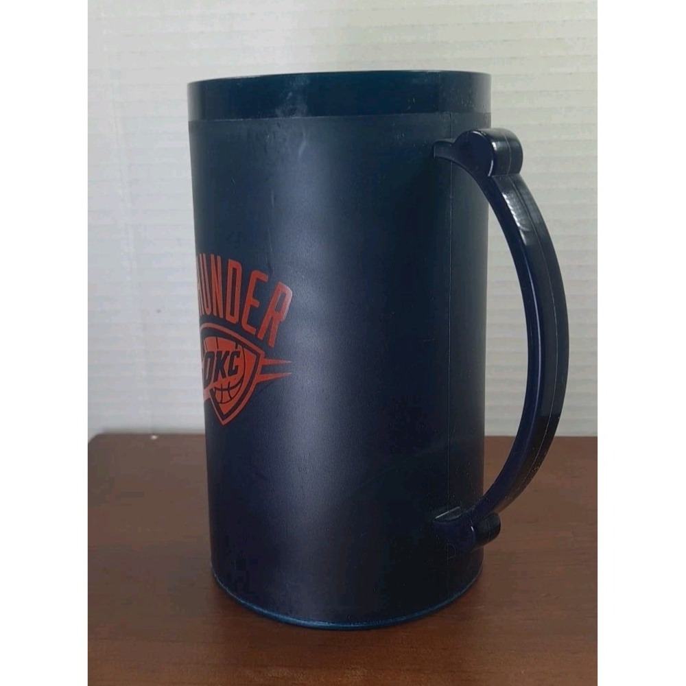 Basketball Oklahoma‎ City Thunder Freezer Cup Blue Drinking Glass 12 oz - Picture 4 of 5